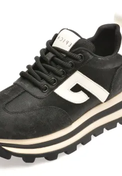 Pantofi sport EPICA negri, M1113, din piele naturala imagine