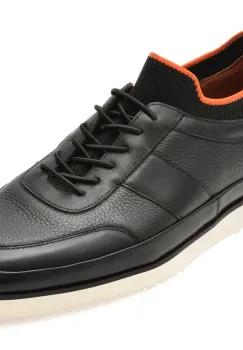 Pantofi sport EPICA negri, MU102, din piele naturala imagine