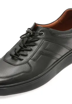 Pantofi sport EPICA negri, MU115, din piele naturala imagine