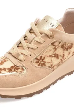 Pantofi sport EPICA nude, QS635, din material textil imagine