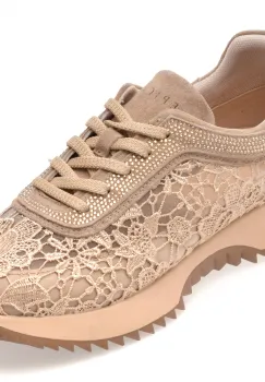 Pantofi sport EPICA nude, QS663, din material textil imagine