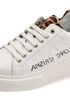 Pantofi sport ERISMA albi, 208907, din piele naturala imagine