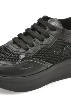 Pantofi sport ERISMA negri, 208962, din material textil si piele naturala imagine
