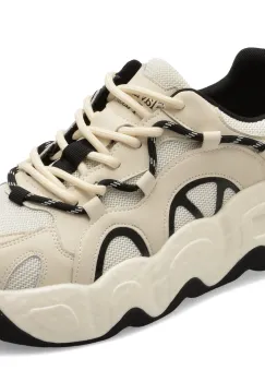 Pantofi sport FLAVIA PASSINI alb-negru, 5376, din material textil si piele naturala imagine