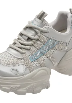 Pantofi sport FLAVIA PASSINI argintii, 2056, din material textil imagine