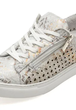 Pantofi sport FLAVIA PASSINI argintii, 24003, din piele naturala imagine