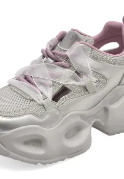 Pantofi sport FLAVIA PASSINI argintii, 952, din piele naturala imagine