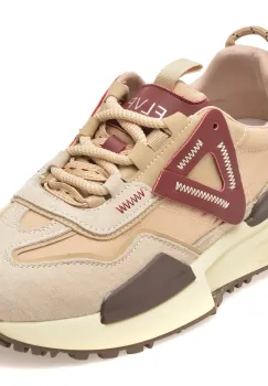 Pantofi sport FLAVIA PASSINI bej, 60017, din material textil si piele naturala imagine
