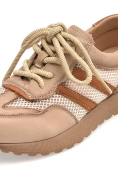 Pantofi sport FLAVIA PASSINI bej, WM05, din material textil si piele naturala imagine
