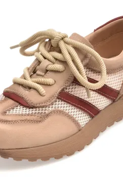Pantofi sport FLAVIA PASSINI bej, WM05, din material textil si piele naturala imagine