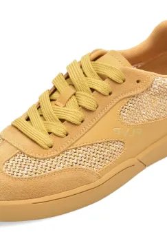 Pantofi sport FLAVIA PASSINI galbeni, 18381, din material textil si piele naturala imagine