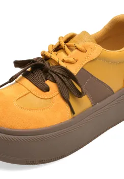 Pantofi sport FLAVIA PASSINI galbeni, 2926, din piele naturala imagine