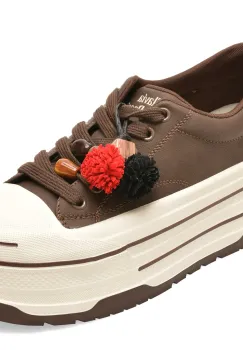 Pantofi sport FLAVIA PASSINI maro, D9150, din piele naturala imagine
