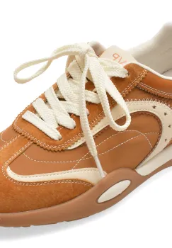 Pantofi sport FLAVIA PASSINI maro, T265105, din material textil si piele naturala imagine