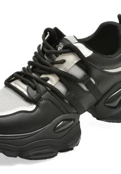 Pantofi sport FLAVIA PASSINI negri, 6890, din piele naturala imagine