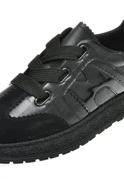 Pantofi sport FLAVIA PASSINI negri, 7835M, din piele naturala imagine