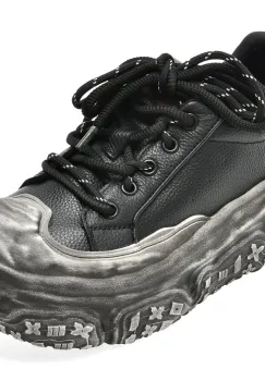 Pantofi sport FLAVIA PASSINI negri, 7876, din piele naturala imagine
