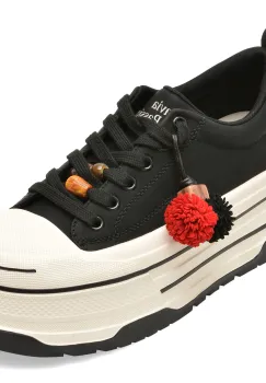 Pantofi sport FLAVIA PASSINI negri, D9150, din piele naturala imagine