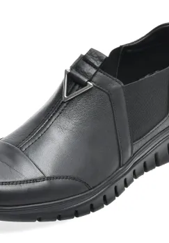Pantofi sport FLAVIA PASSINI negri, EV28882, din piele naturala imagine