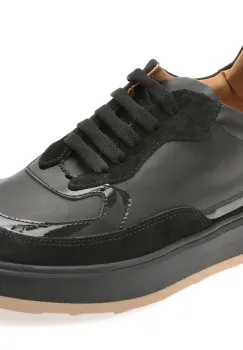 Pantofi sport FLAVIA PASSINI negri, N17, din piele naturala imagine