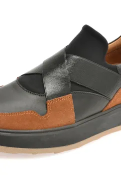 Pantofi sport FLAVIA PASSINI negri, N19, din piele naturala imagine