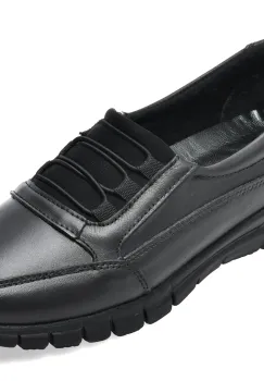 Pantofi sport FLAVIA PASSINI negri, SGP503, din piele naturala imagine
