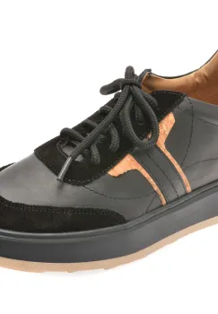 Pantofi sport FLAVIA PASSINI negri, T7, din piele naturala imagine