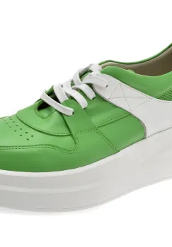 Pantofi sport FLAVIA PASSINI verzi, 7308, din piele naturala imagine