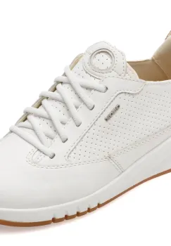 Pantofi sport GEOX albi, D02HNA, din piele naturala imagine