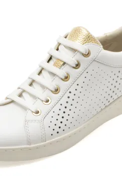 Pantofi sport GEOX albi, D151BB, din piele naturala imagine