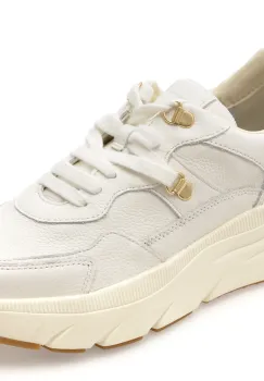 Pantofi sport GEOX albi, D36UFE, din piele naturala imagine