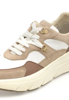 Pantofi sport GEOX albi, D36UFE, din piele naturala imagine
