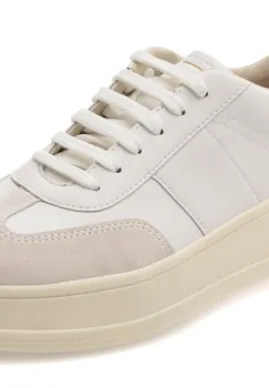 Pantofi sport GEOX albi, D65WVA, din piele naturala imagine