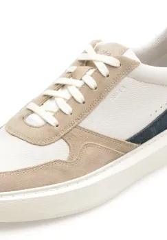 Pantofi sport GEOX albi, U465WA, din piele naturala imagine