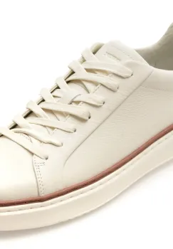 Pantofi sport GEOX albi, U46HPA, din piele naturala imagine