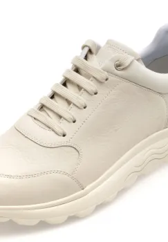Pantofi sport GEOX albi, U55BYA, din piele naturala imagine