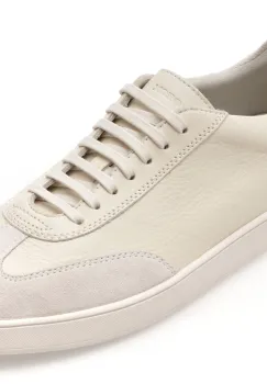 Pantofi sport GEOX albi, U55CHA, din piele naturala imagine