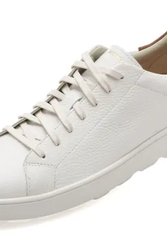 Pantofi sport GEOX albi, U55GPC, din piele naturala imagine