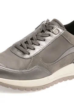 Pantofi sport GEOX gri, D5600A, din piele naturala imagine