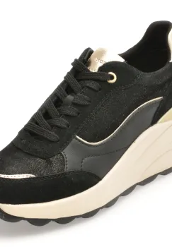 Pantofi sport GEOX negri, D45WAA, din piele naturala imagine