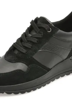 Pantofi sport GEOX negri, D5600B, din piele naturala imagine