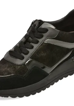 Pantofi sport GEOX negri, D6500A, din piele naturala imagine