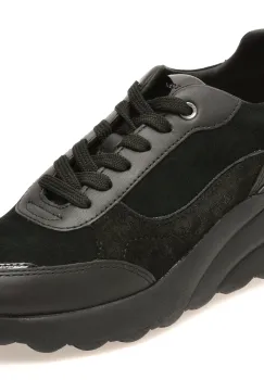 Pantofi sport GEOX negri, D65WAB, din piele naturala imagine