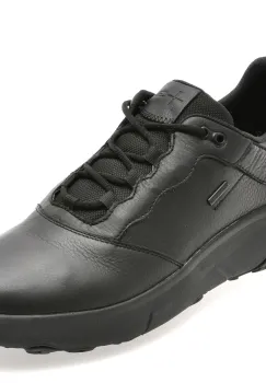 Pantofi sport GEOX negri, U46HFA, din piele naturala imagine