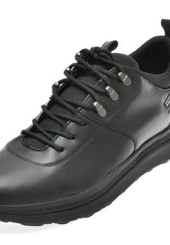 Pantofi sport GEOX negri, U56HMA, din piele naturala imagine