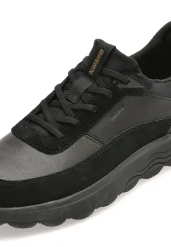 Pantofi sport GEOX negri, U56MPA, din piele naturala imagine
