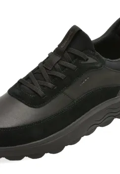 Pantofi sport GEOX negri, U56MPA, din piele naturala imagine