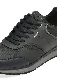 Pantofi sport GEOX negri, U66M6A, din material textil imagine