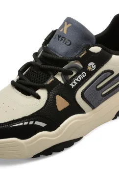 Pantofi sport GRYXX alb-negru, 1A3227, din piele naturala imagine