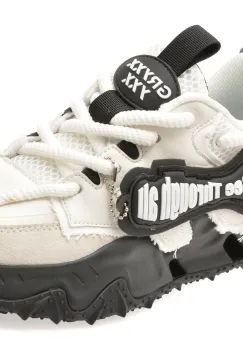 Pantofi sport GRYXX alb-negru, 351216, din material textil imagine